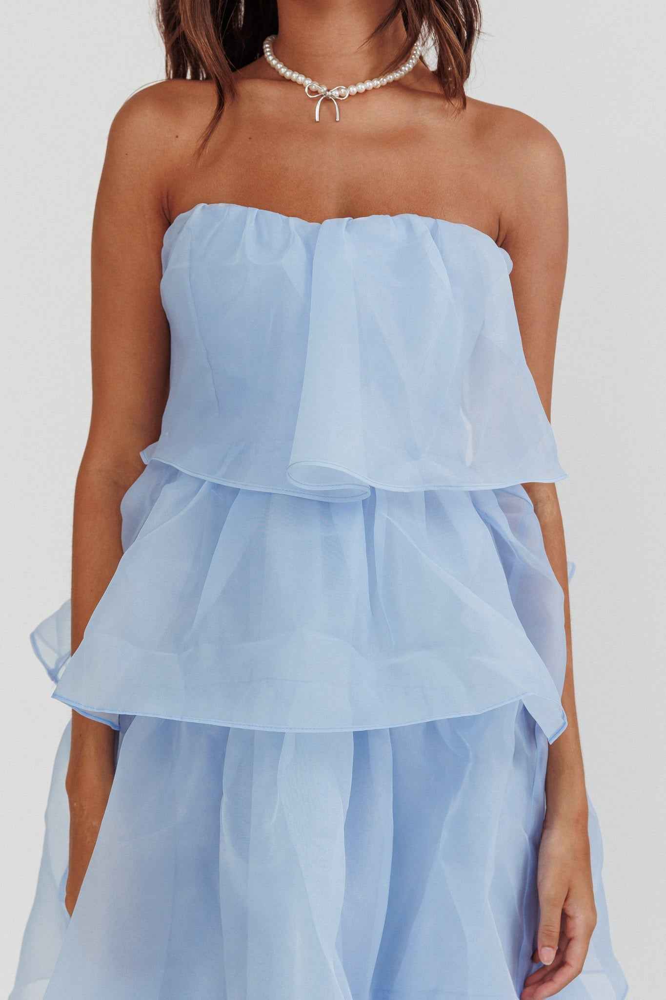 Behati | STRAPLESS TIERED MIDI PARTY OCCASION DRESS