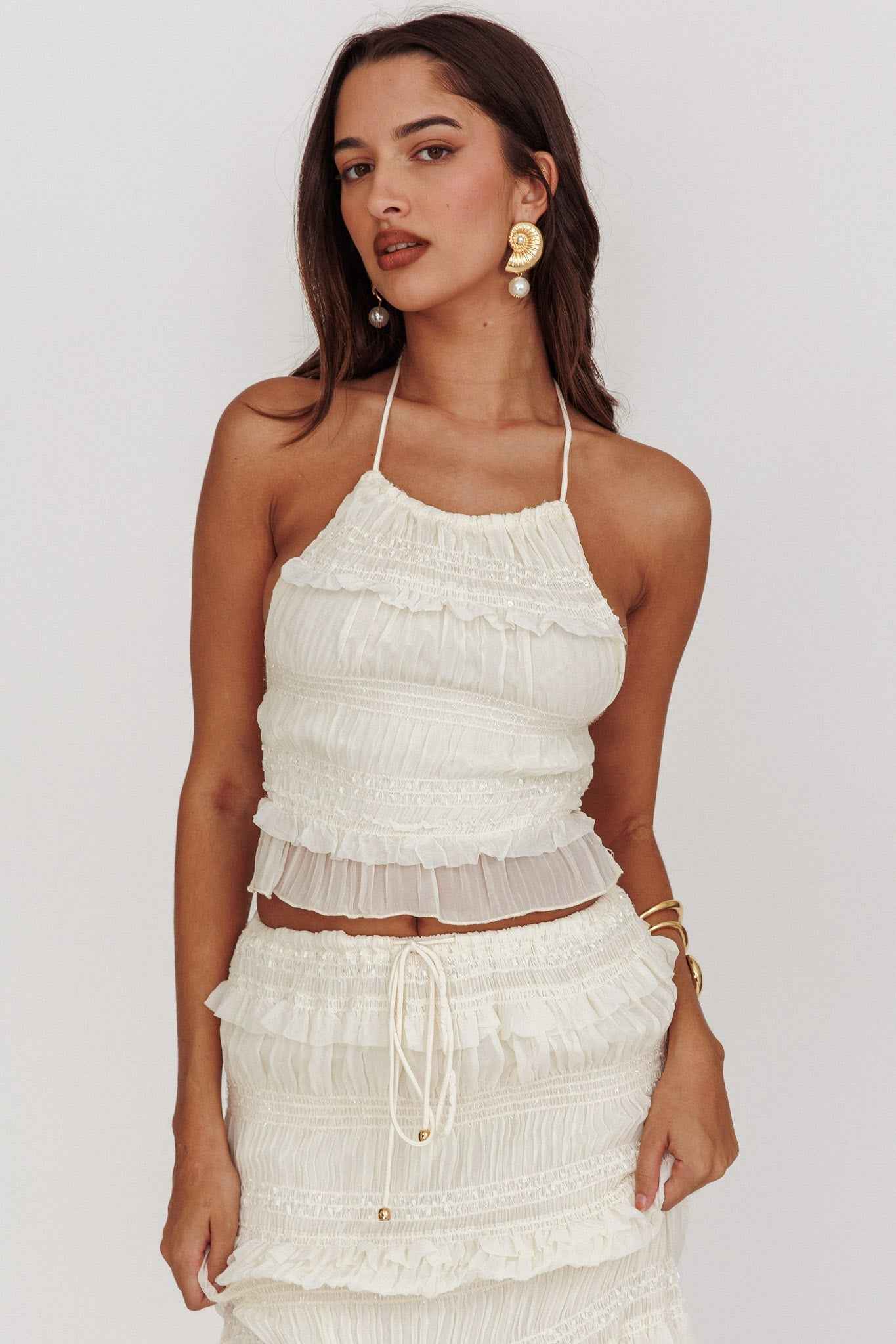Helios | SEQUIN SHIRRED MINI PARTY EVENING DRESS