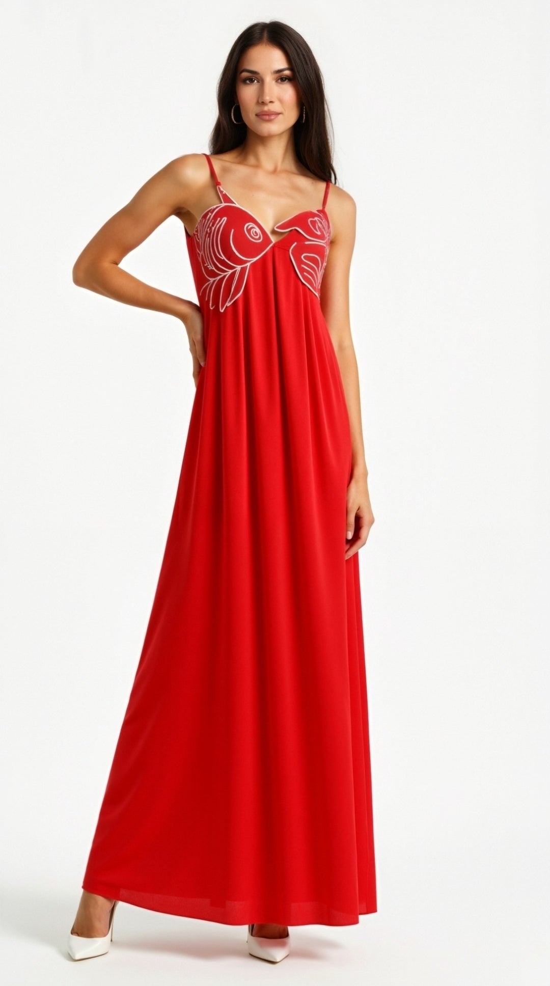 Deborah Maxi Dress with Embroidery