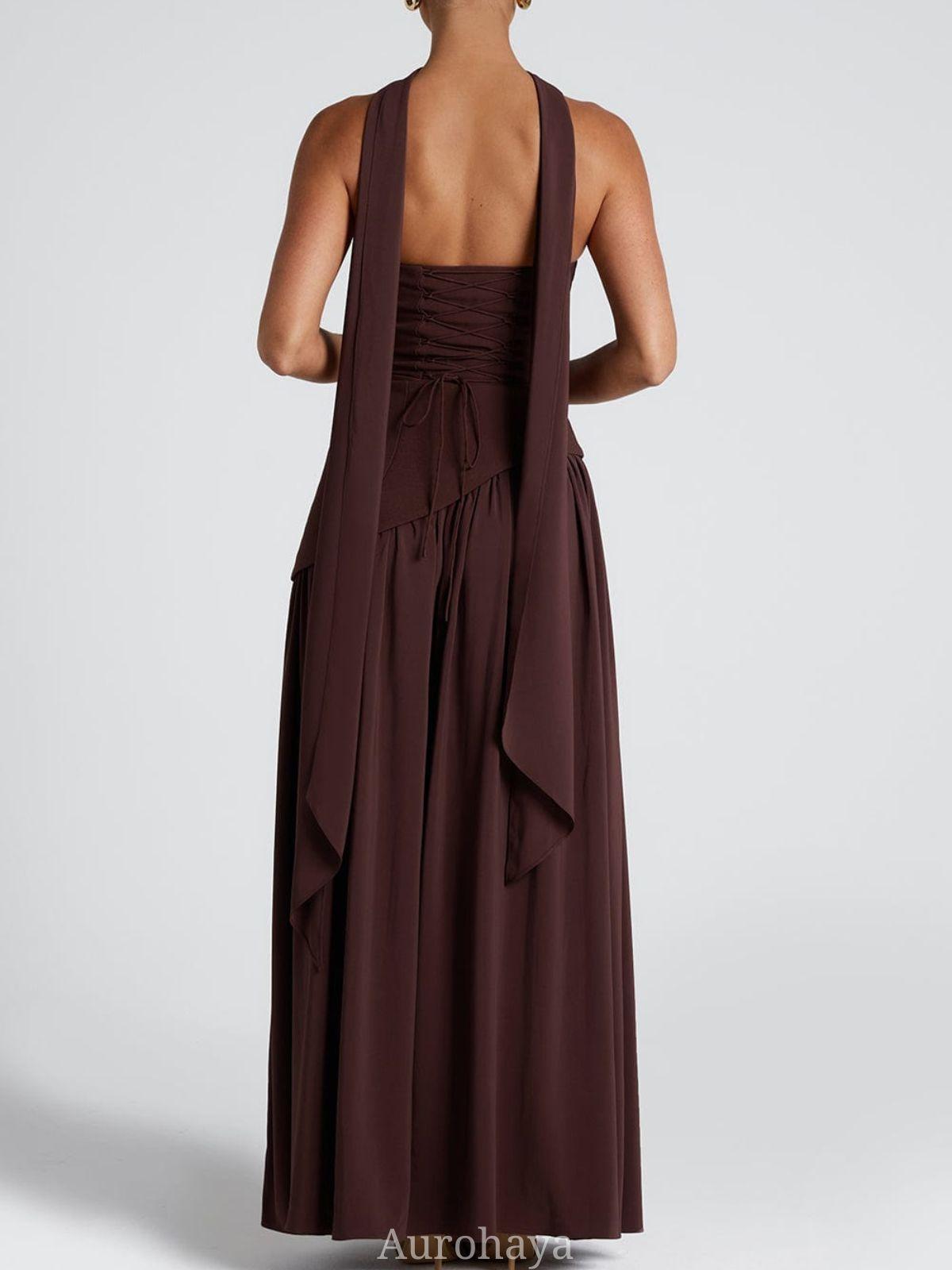 Solène Asymmetrical Maxi Gown
