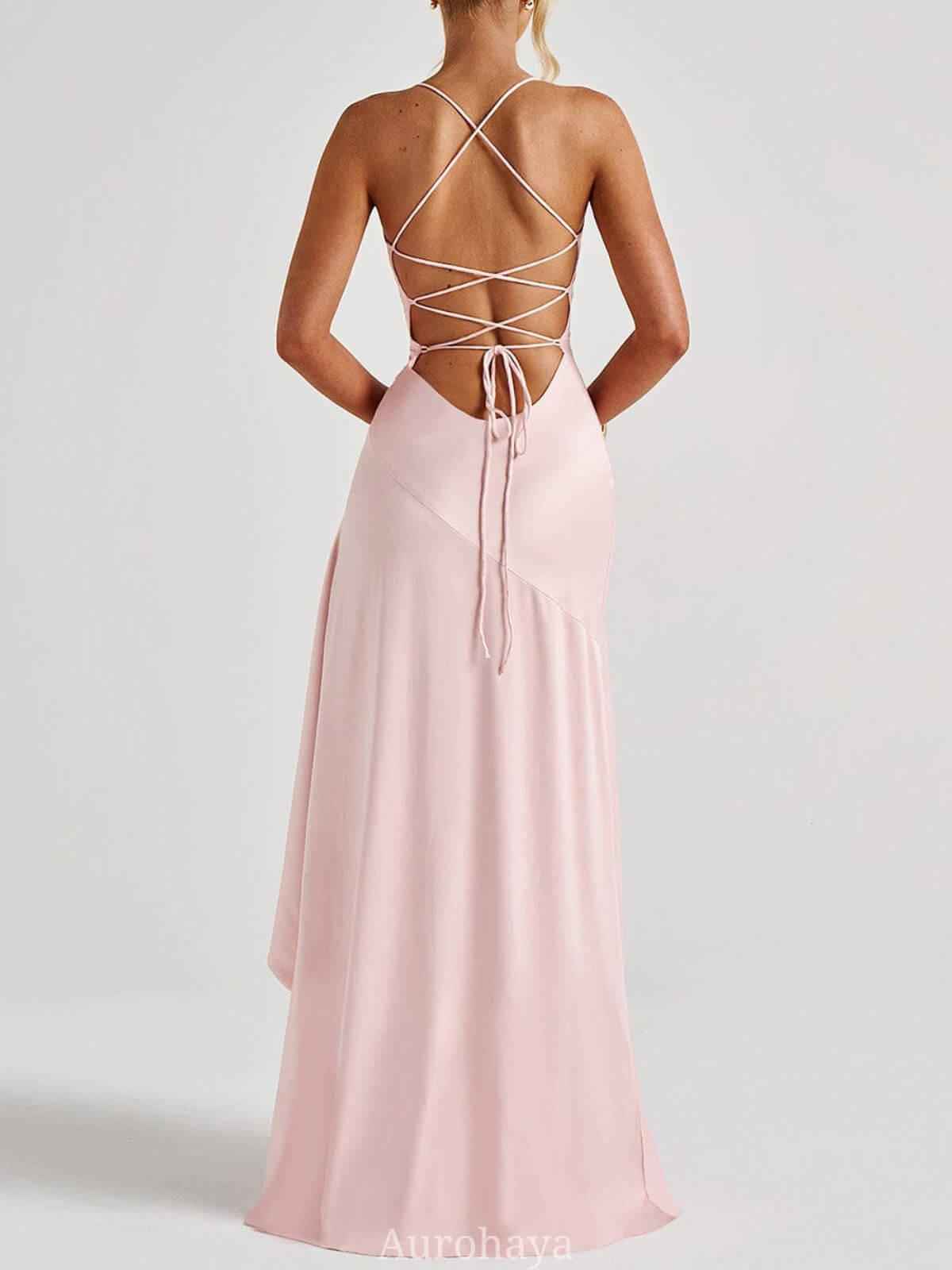 Delphine Spaghetti-Strap Ruffle Maxi Dress