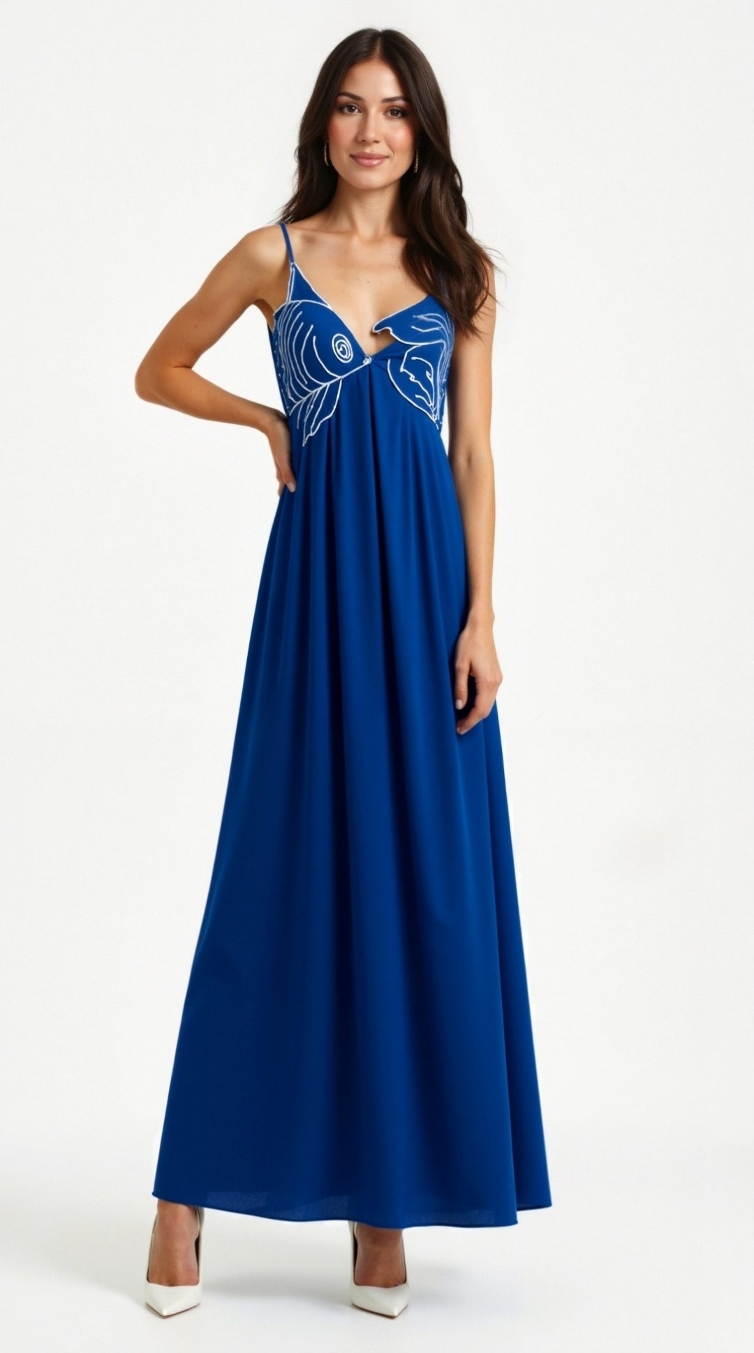 Deborah Maxi Dress with Embroidery