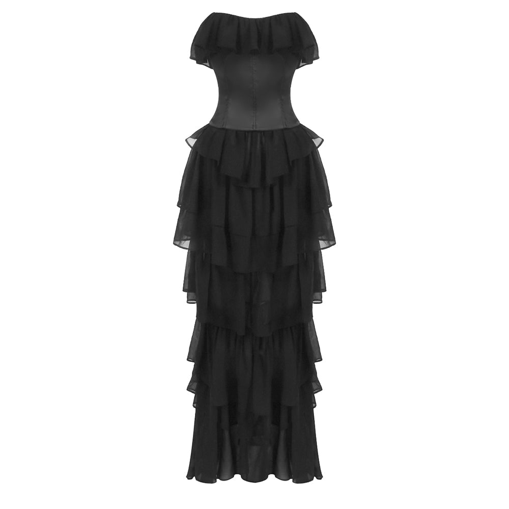 Justine Strapless Tiered Maxi Dress