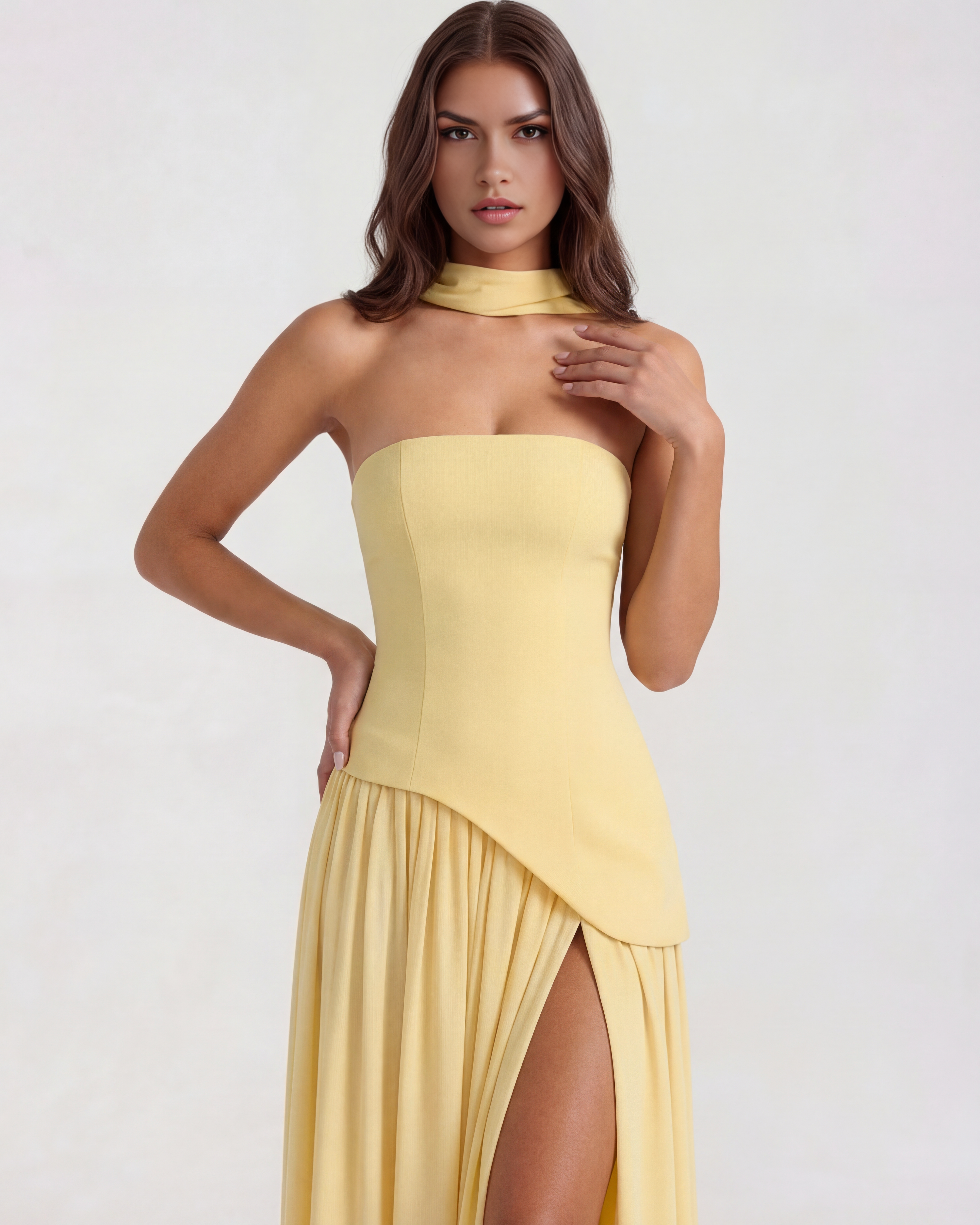 Serena Butter Yellow Maxi Dress - ICYBOO