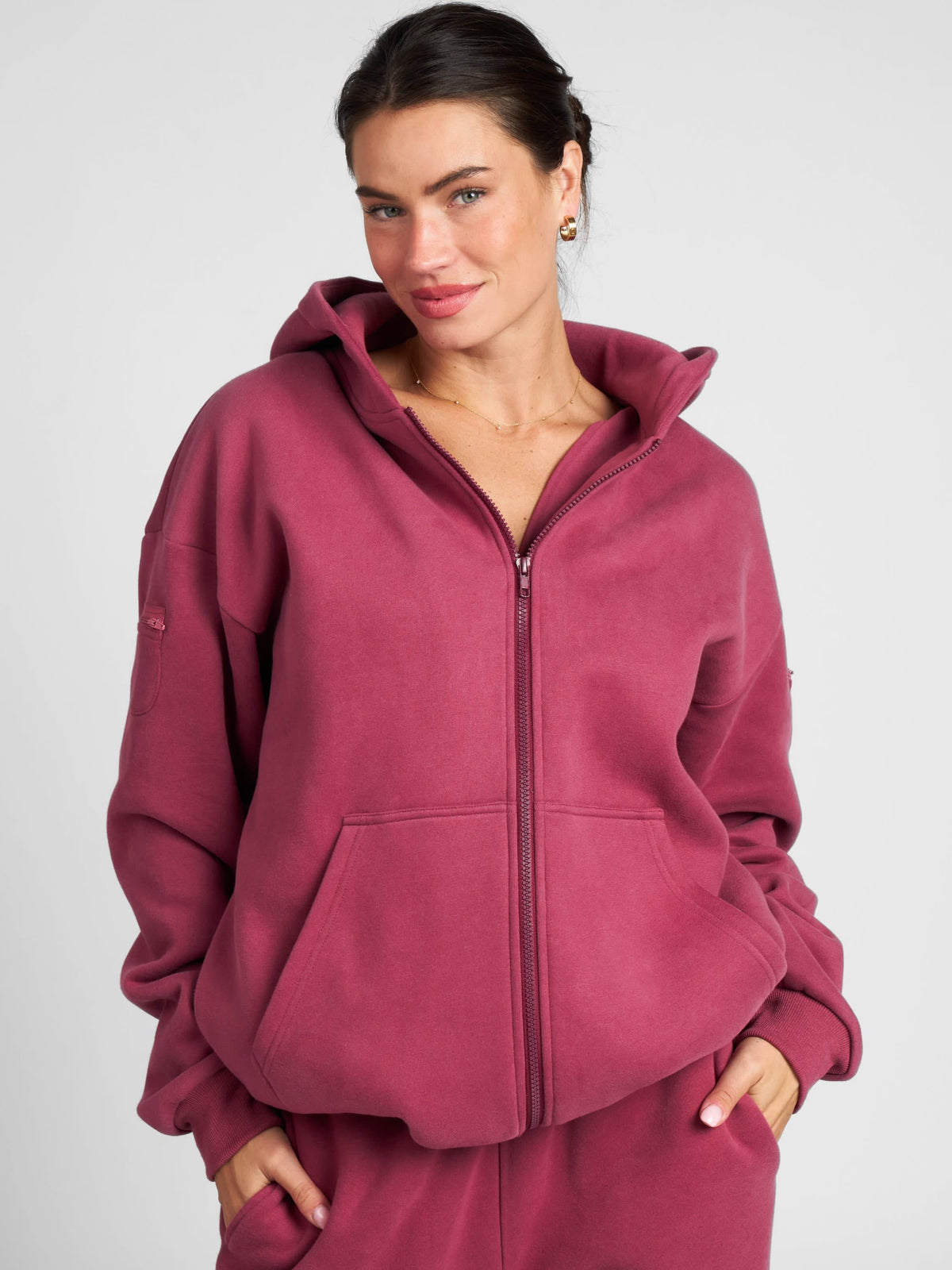 Travel Essentials Heavyweight Fleece Zip Hoodie