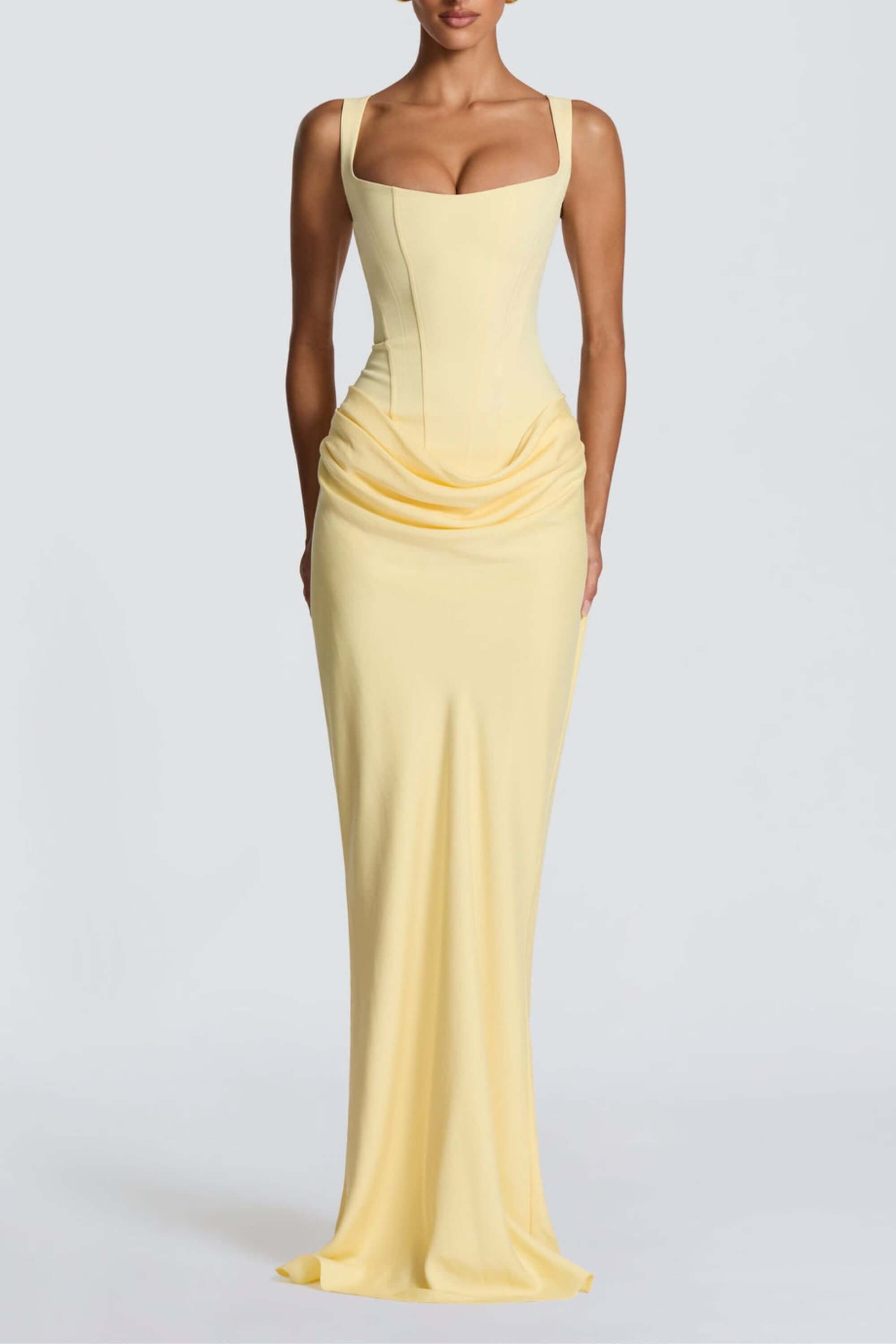 Hortense Square Neck Corset Maxi Dress
