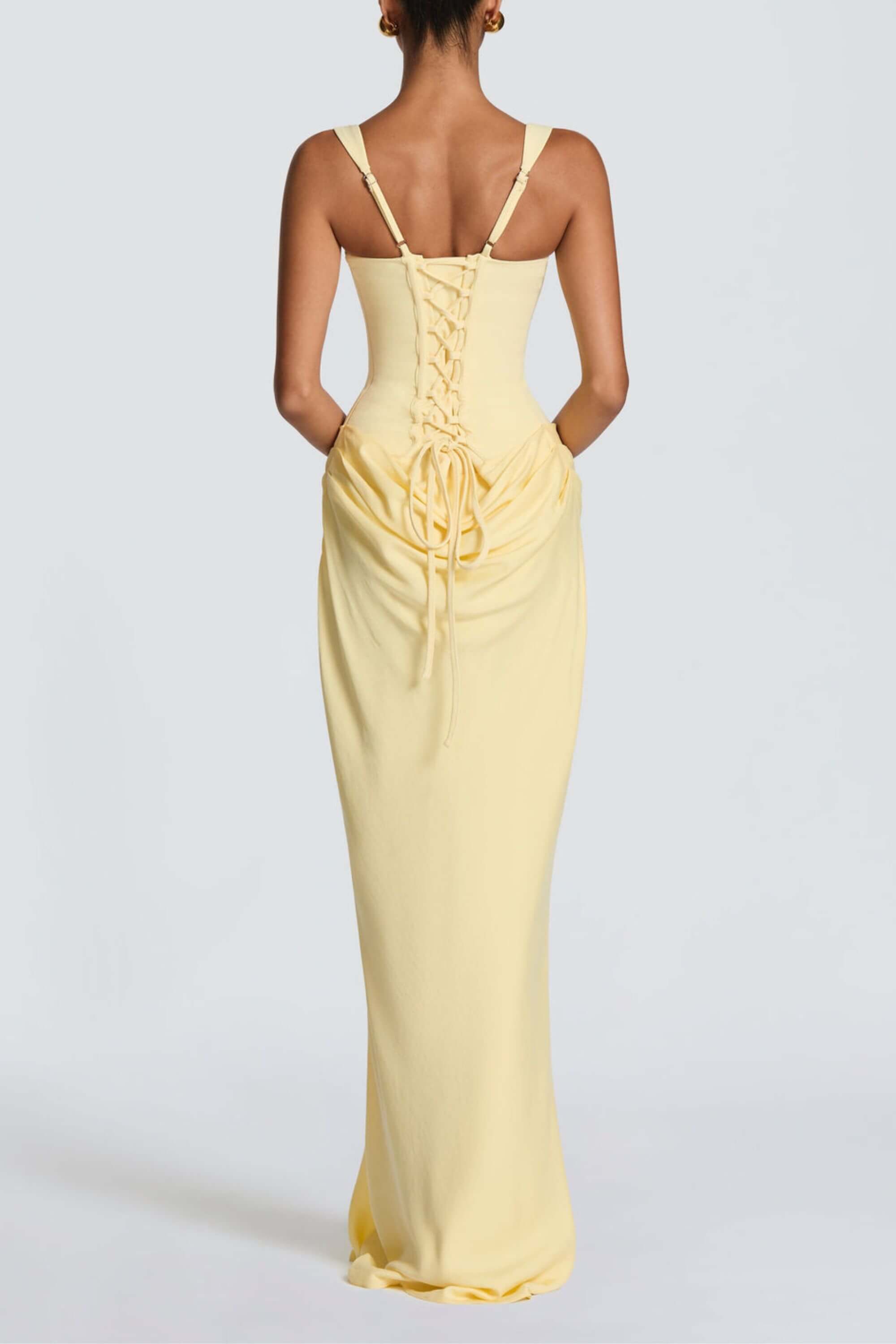 Hortense Square Neck Corset Maxi Dress
