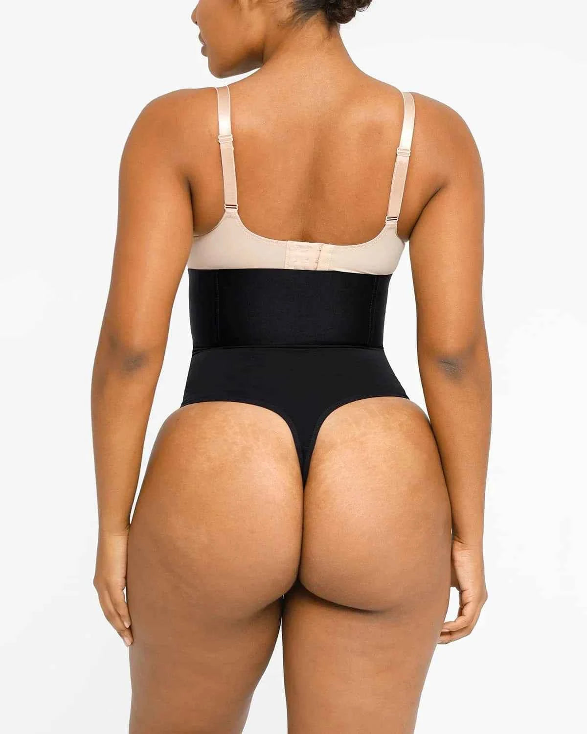 BOOT-YEAH™ Mini Shorts - Black Boned High-Waisted