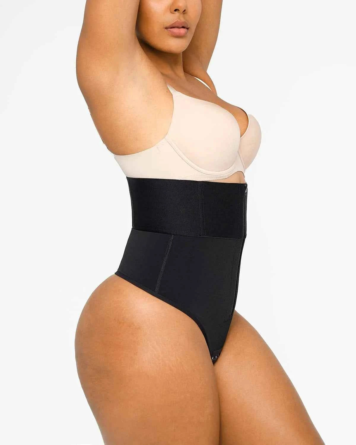 BOOT-YEAH™ Mini Shorts - Black Boned High-Waisted
