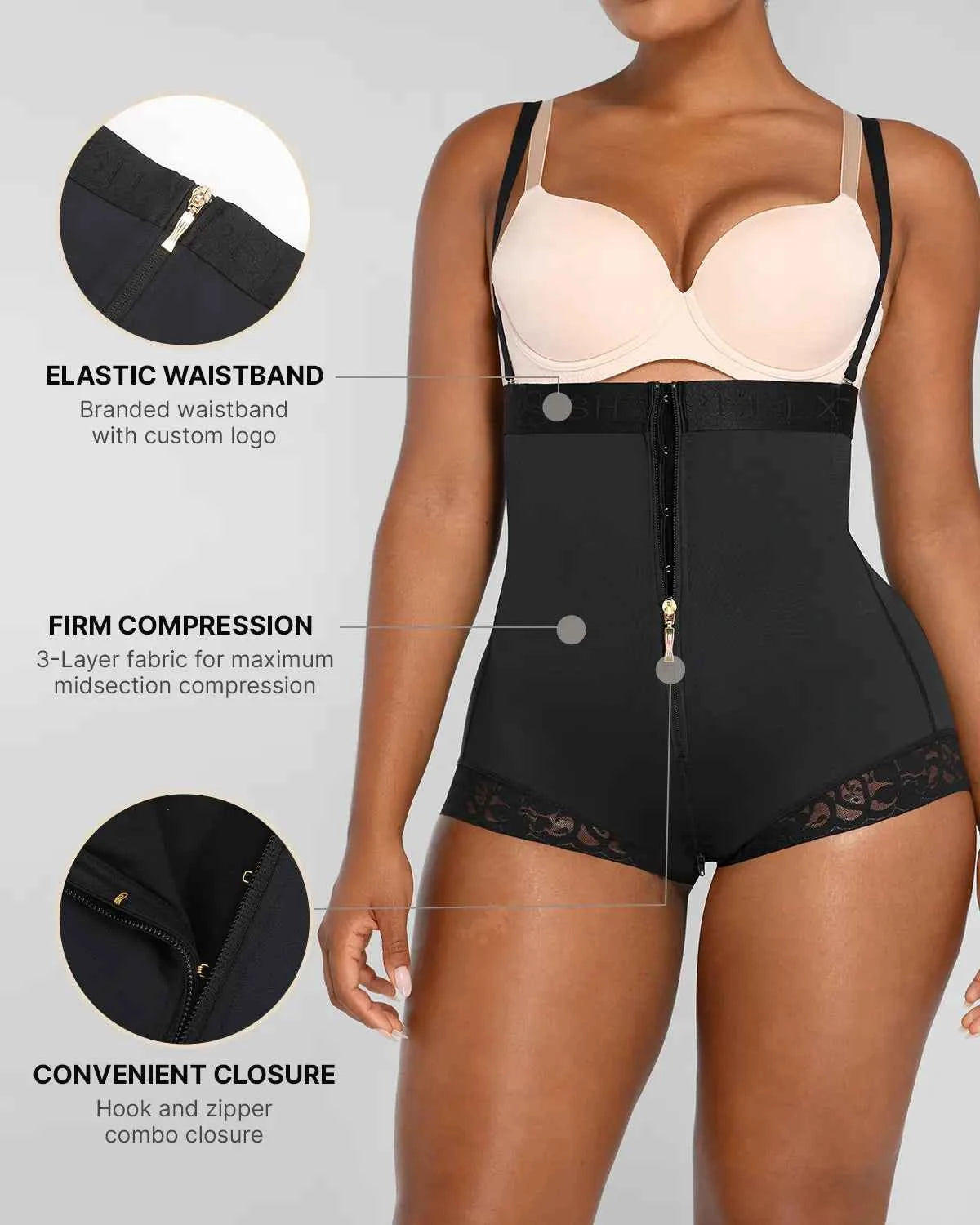 BOOT-YEAH™ Shaping Brief - Black Lace