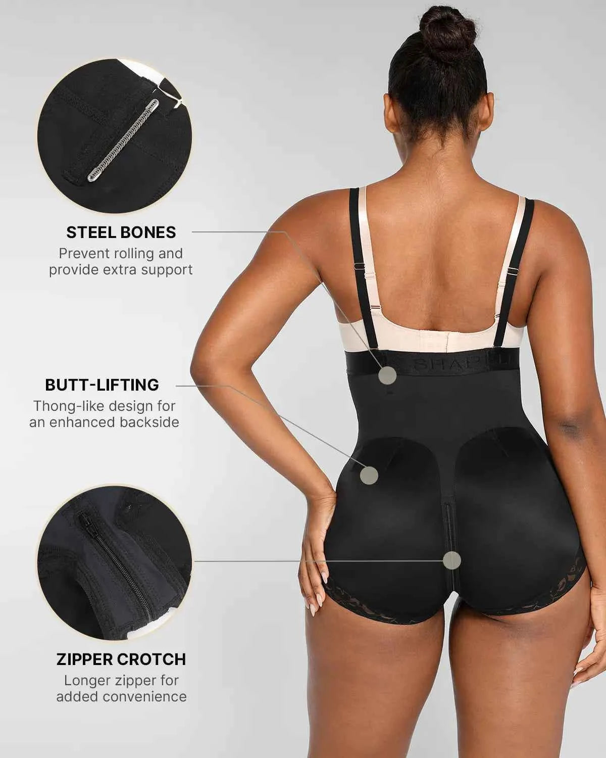 BOOT-YEAH™ Shaping Brief - Black Lace