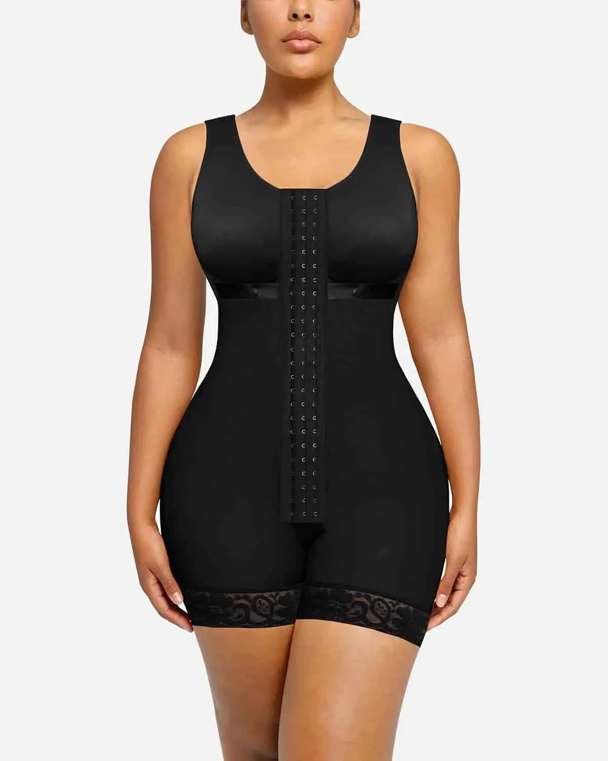 Bare Essentials Maxi Shaper Bodysuit - Black Full-Body Coverage