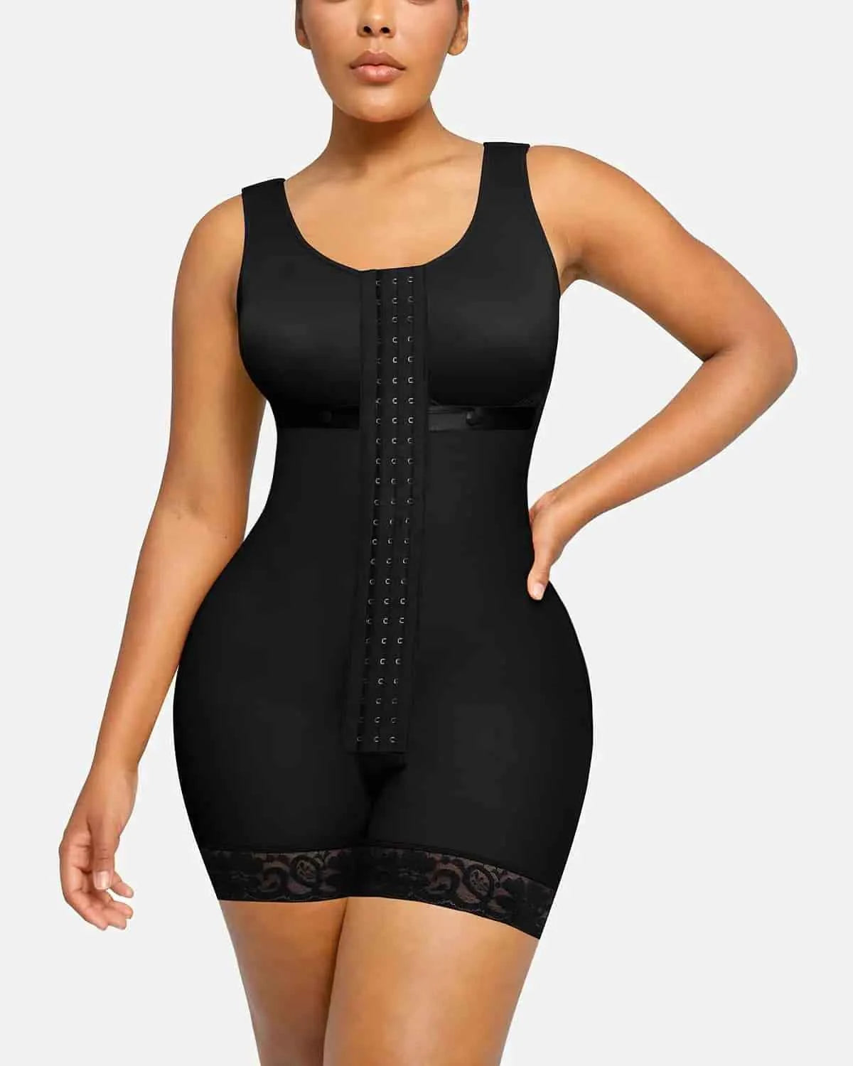 Bare Essentials Maxi Shaper Bodysuit - Black Full-Body Coverage