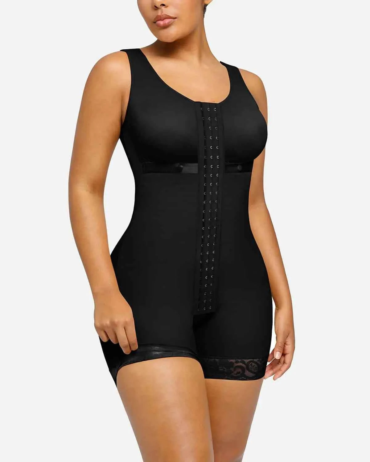 Bare Essentials Maxi Shaper Bodysuit - Black Full-Body Coverage