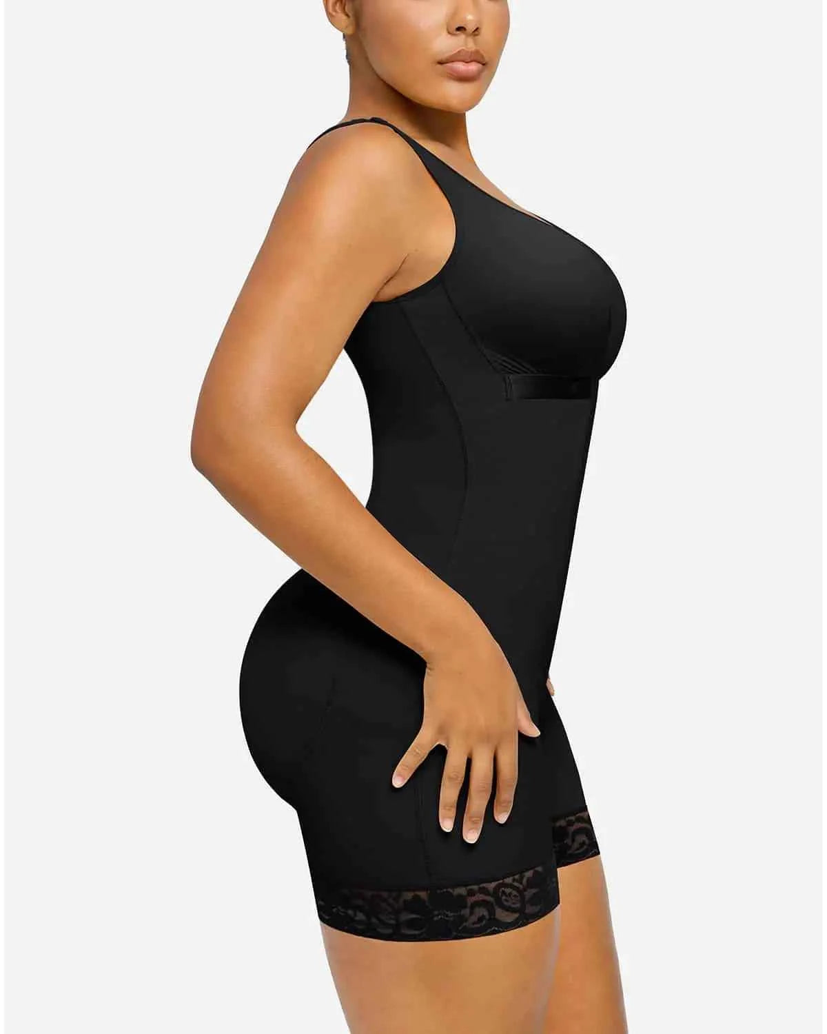 Bare Essentials Maxi Shaper Bodysuit - Black Full-Body Coverage