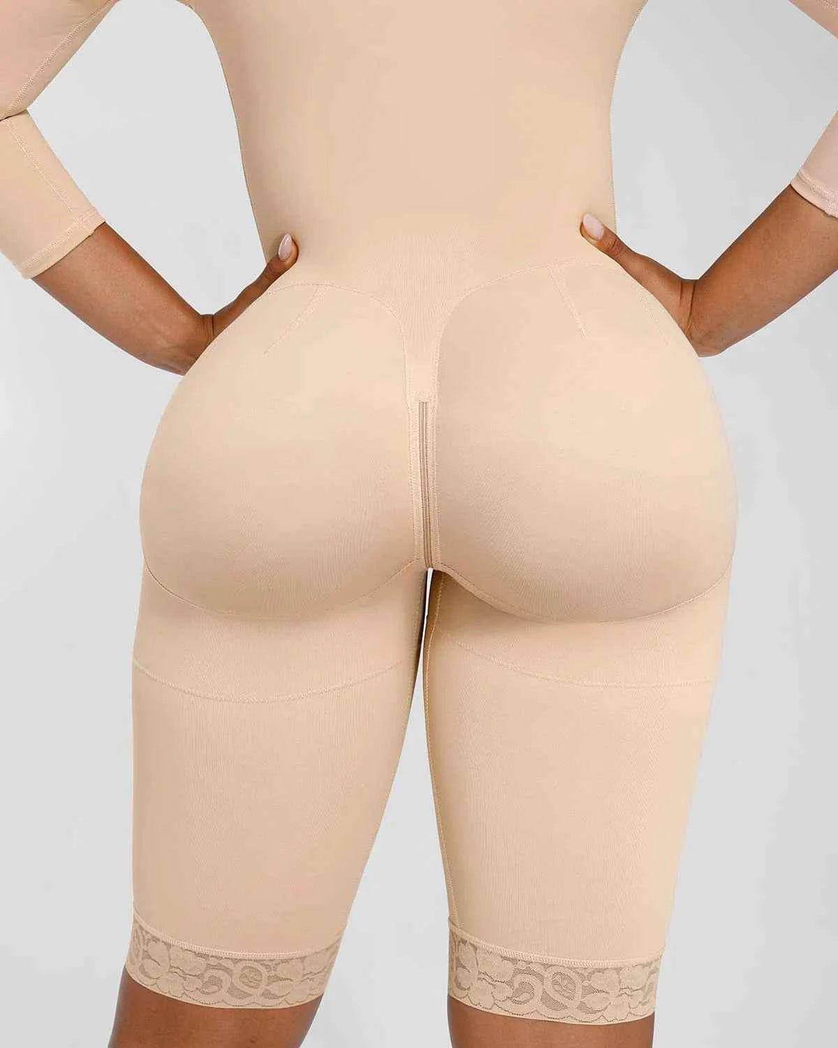 BOOT-YEAH™ Midi Bodysuit - Black Lace Butt-Lifting