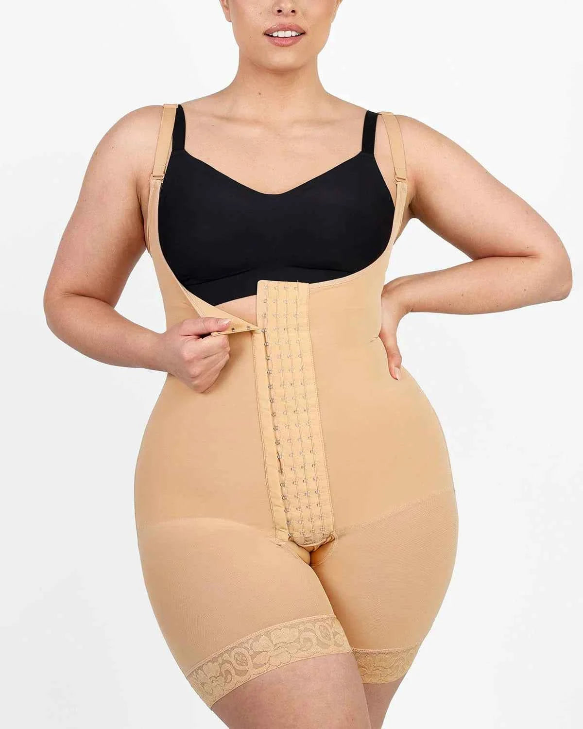 Smart Recovery Midi Bodysuit - Black Lace