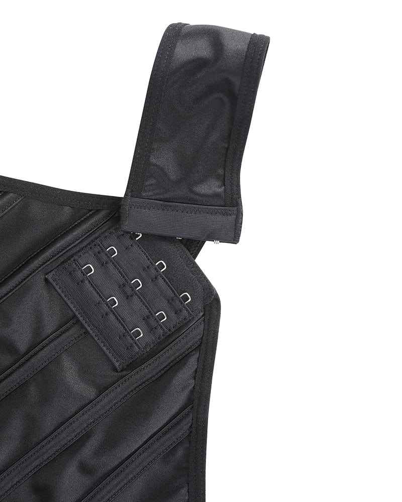 Bare Essentials™ Midi Dress - Black Satin Underwire