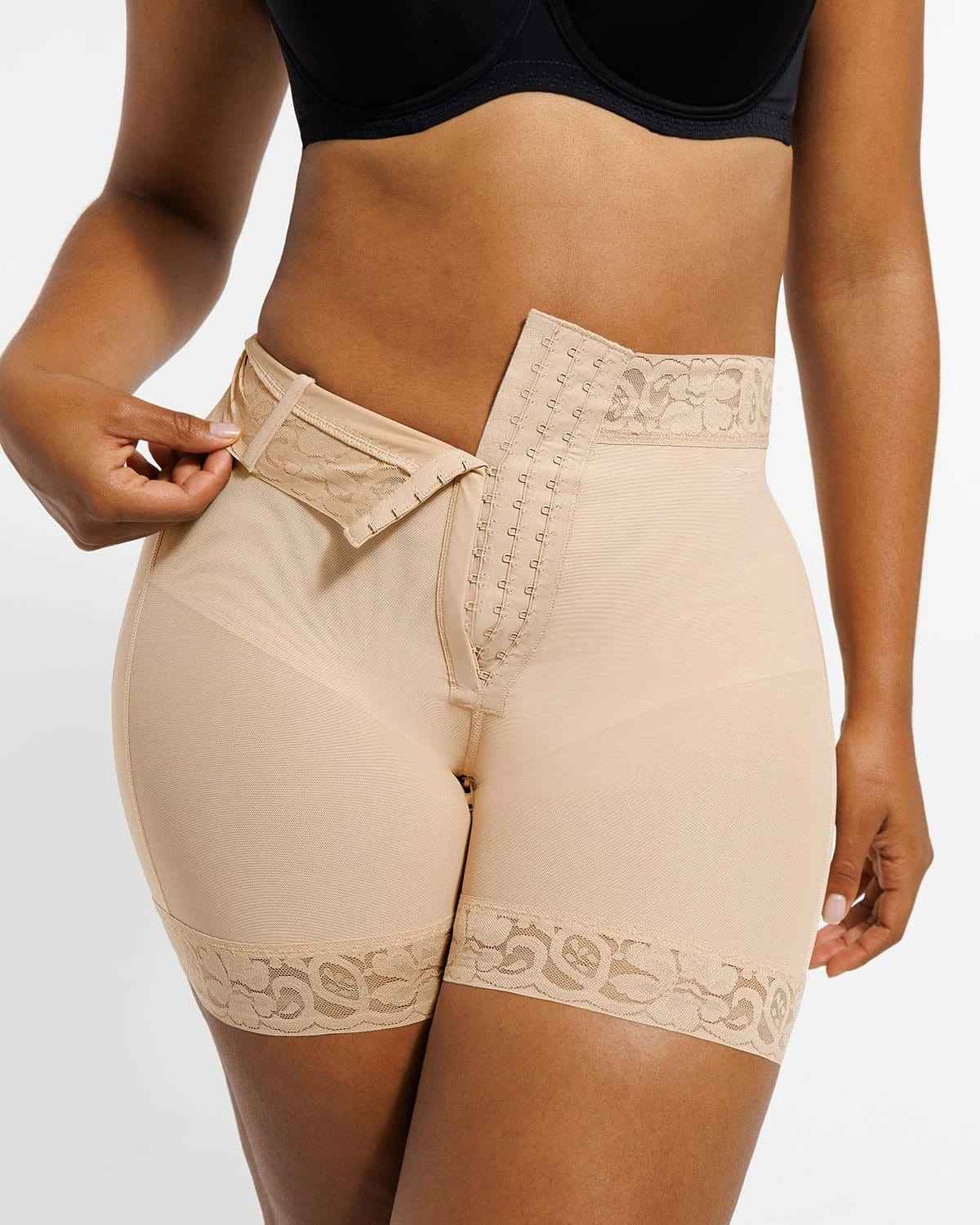 BOOT-YEAH™ AirSlim® Mid-Rise Shorts - Black Lace Compression