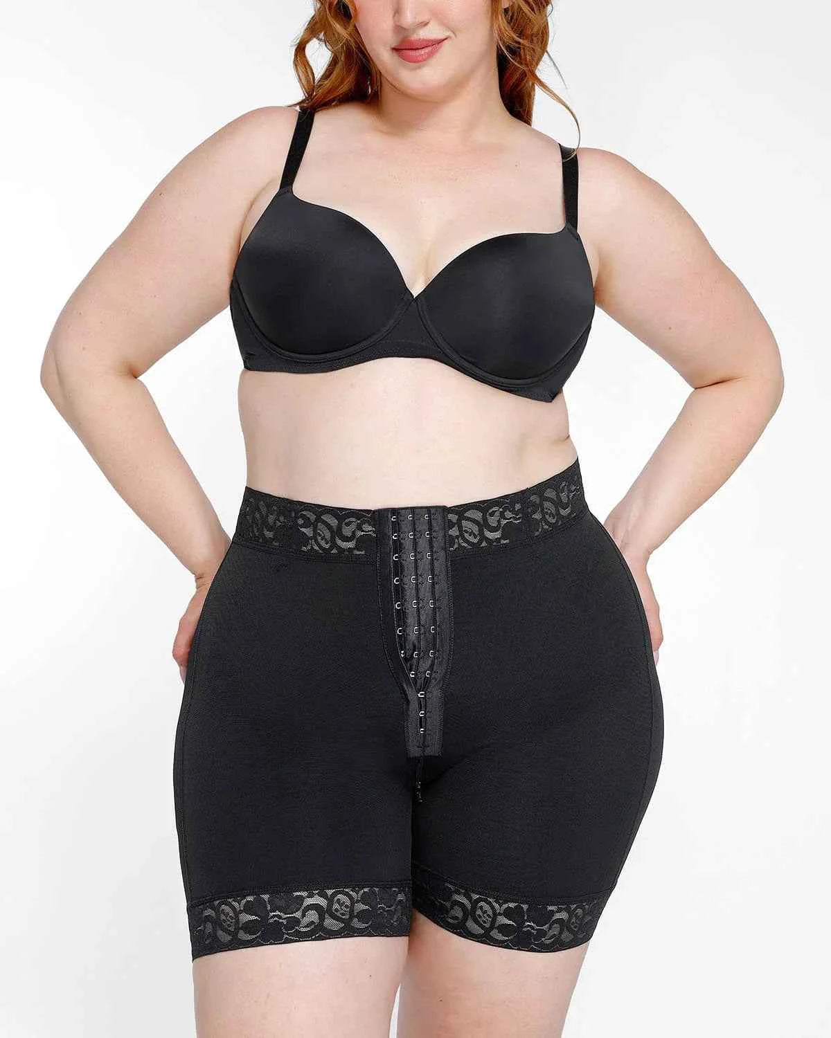 BOOT-YEAH™ AirSlim® Mid-Rise Shorts - Black Lace Compression