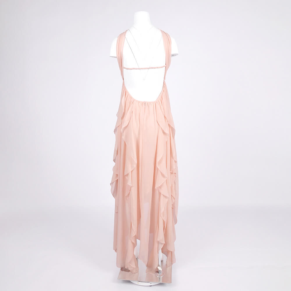 Chloé Strapless Ruffle Maxi Dress