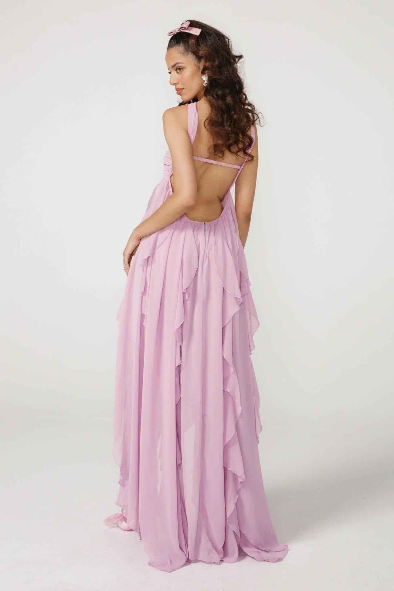 Chloé Strapless Ruffle Maxi Dress