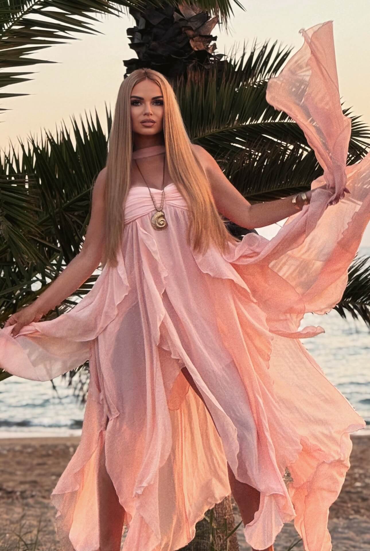 Chloé Strapless Ruffle Maxi Dress