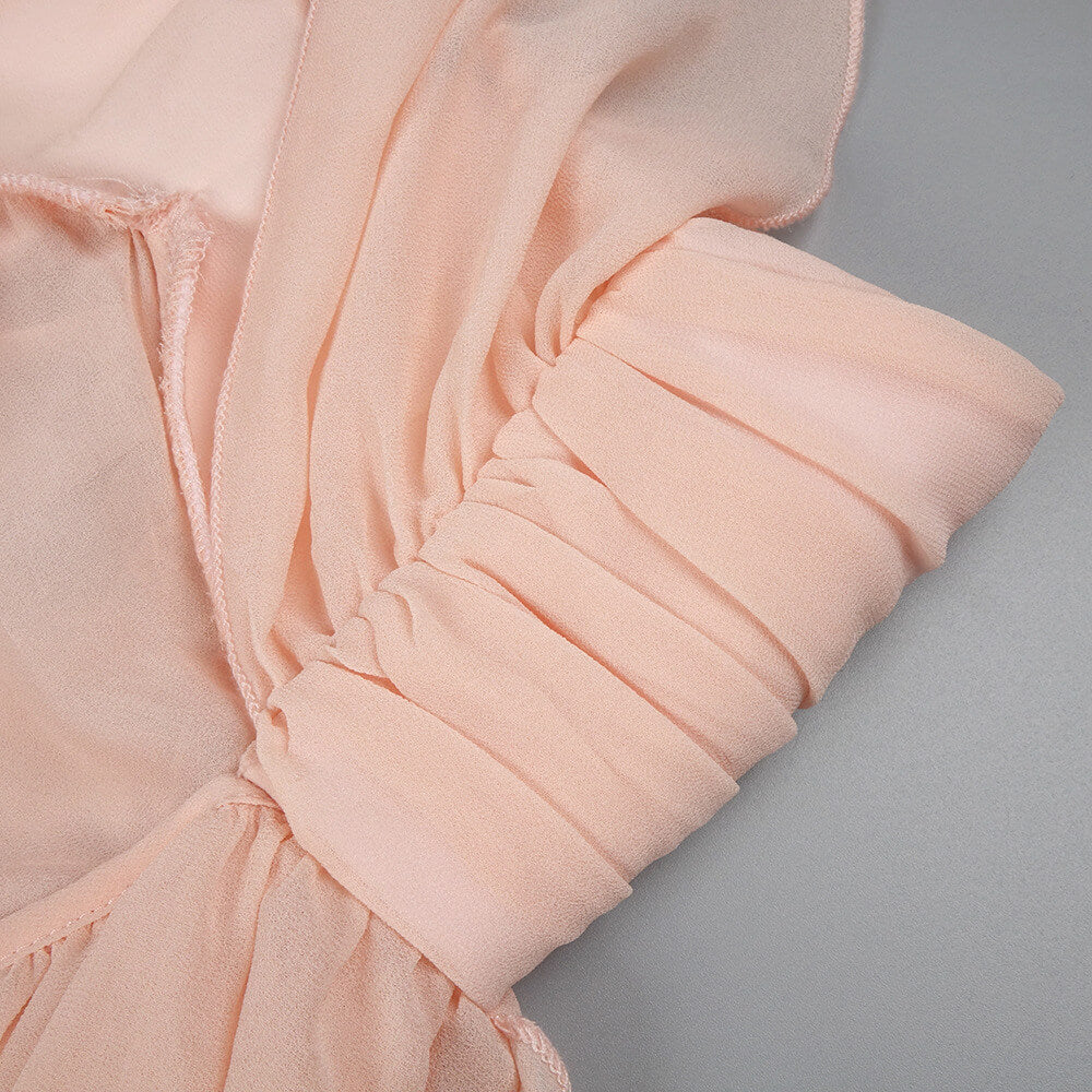 Chloé Strapless Ruffle Maxi Dress