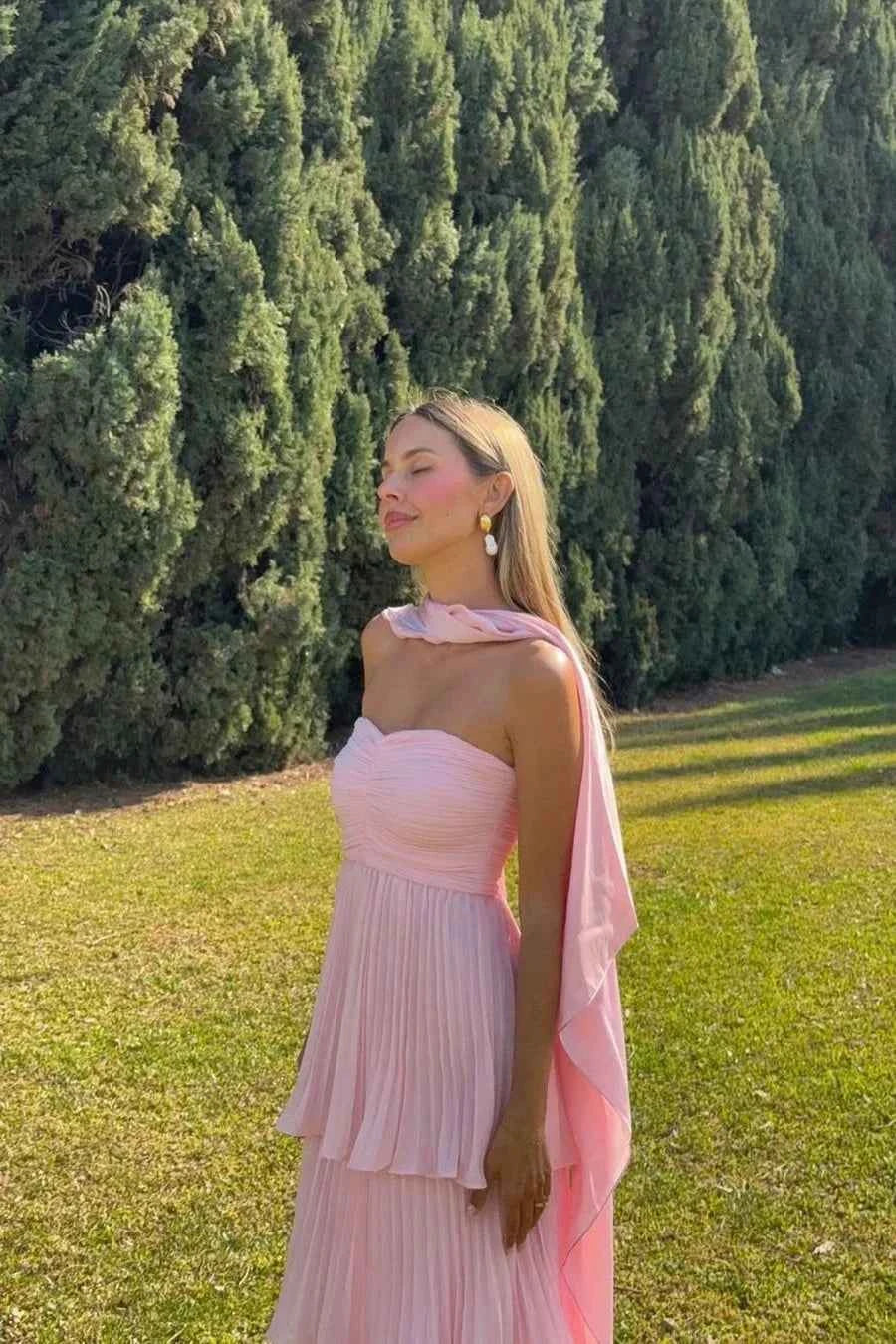 Manon Strapless Tiered Maxi Dress