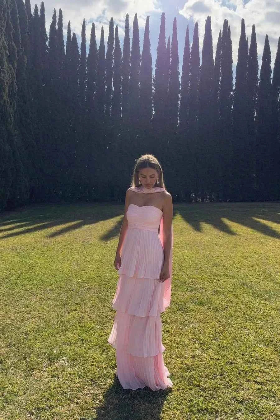 Manon Strapless Tiered Maxi Dress