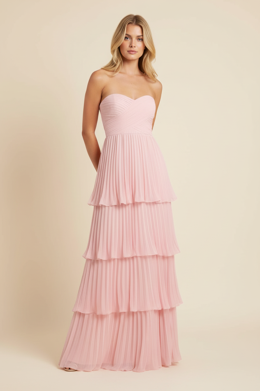 Manon Strapless Tiered Maxi Dress