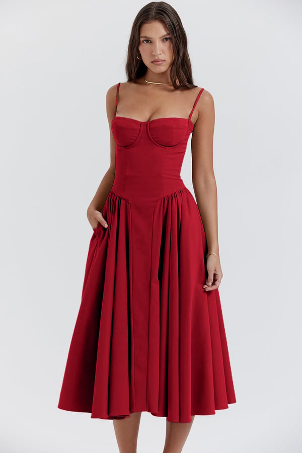 Orlane Corset Midi Dress