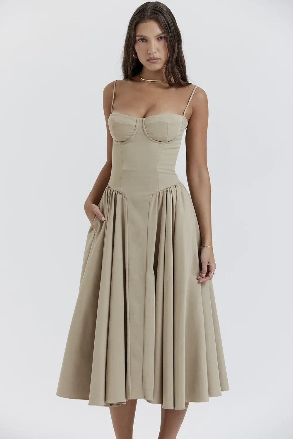 Orlane Corset Midi Dress