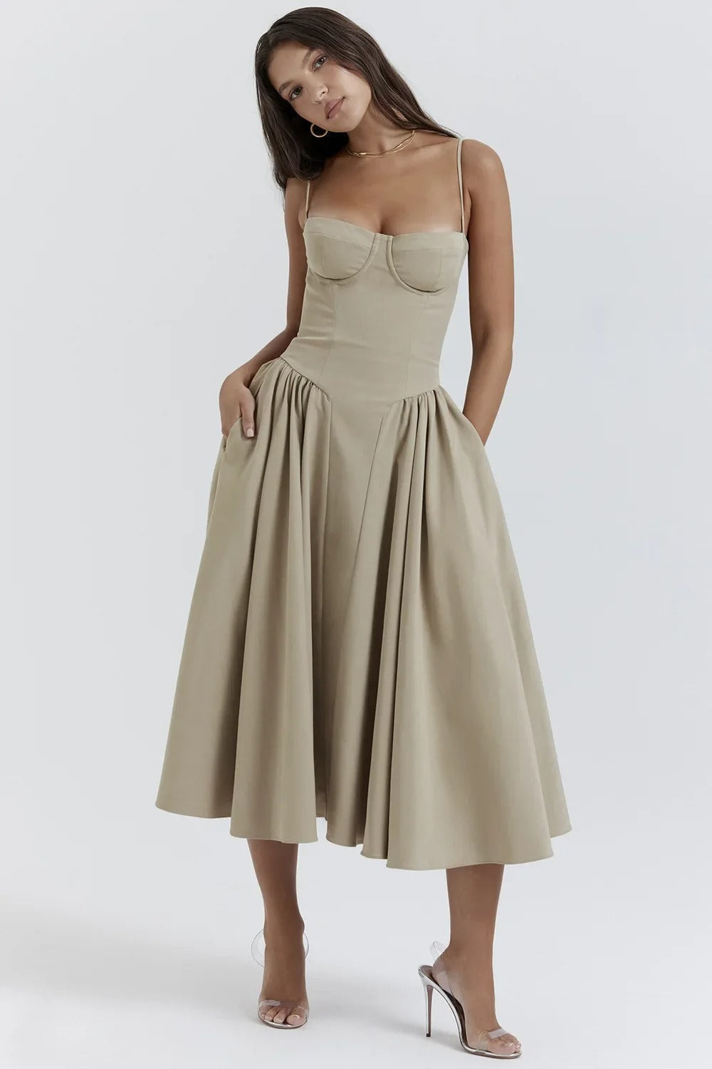 Orlane Corset Midi Dress