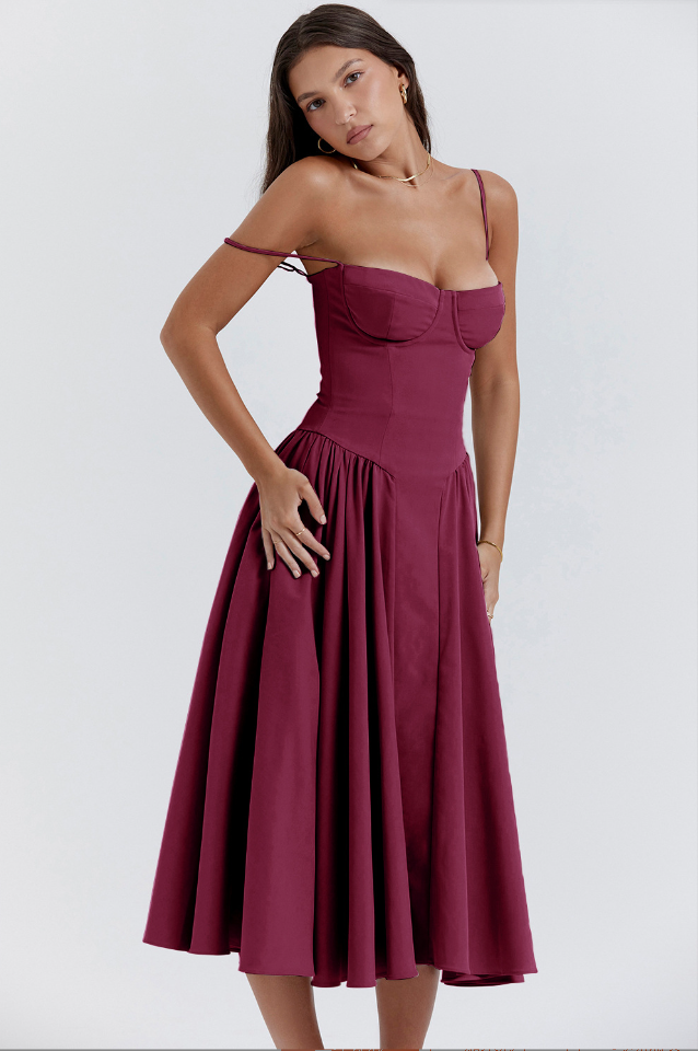 Orlane Corset Midi Dress
