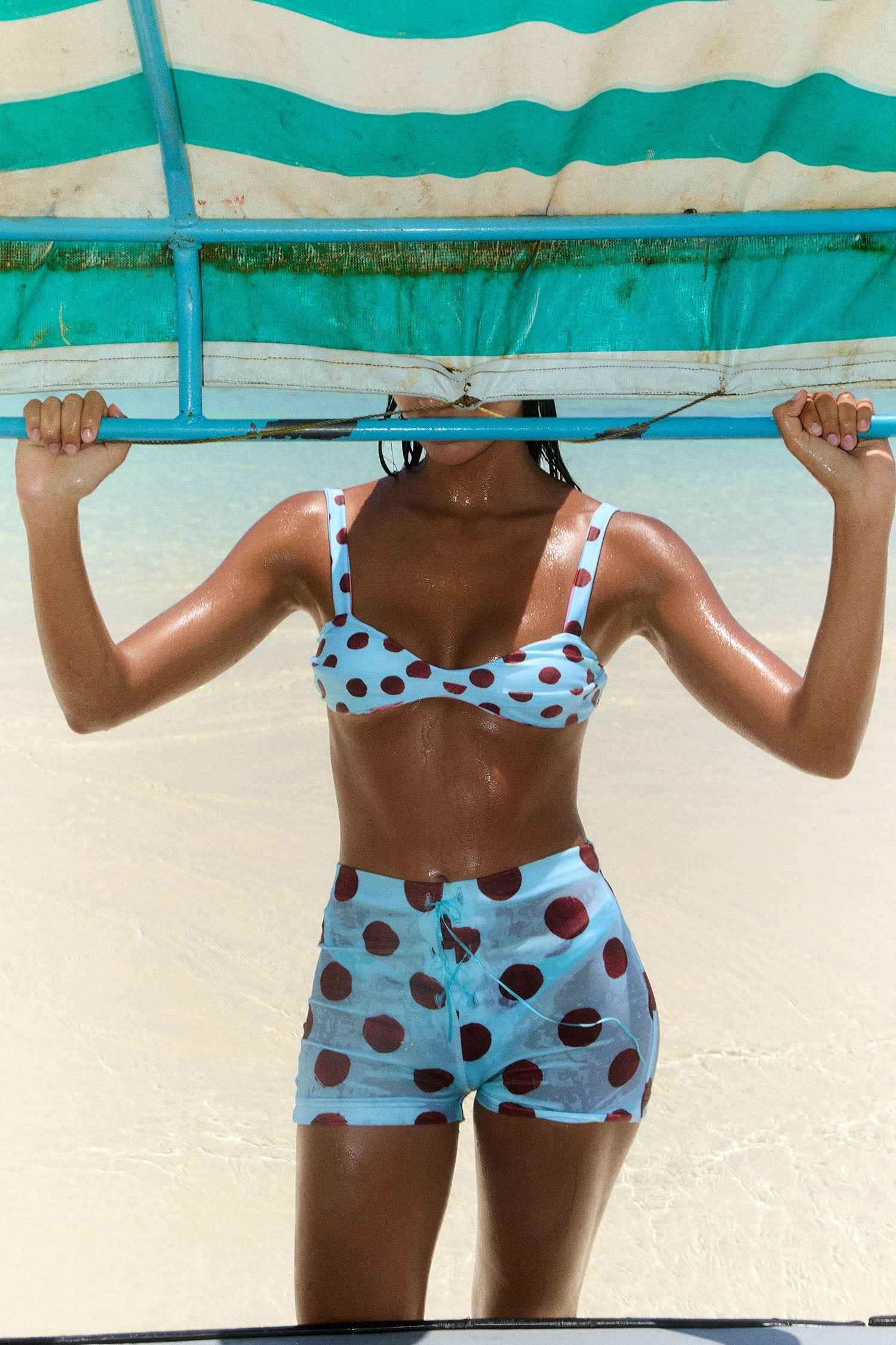Juliette Reversible Floral Polka Dot Summer Bikini - Multi