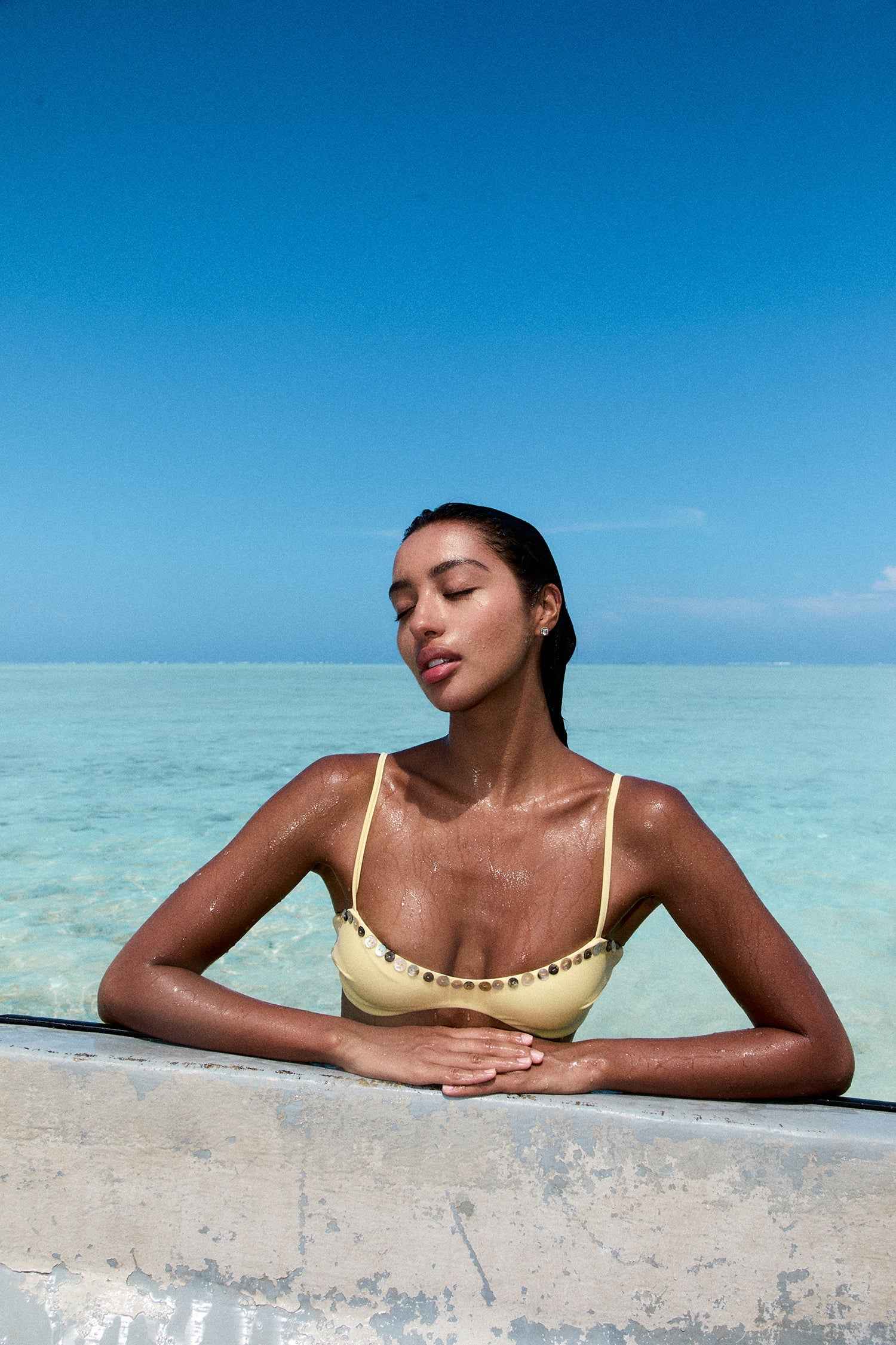 Le Bisou Fitted Summer Bikini - Butter Yellow
