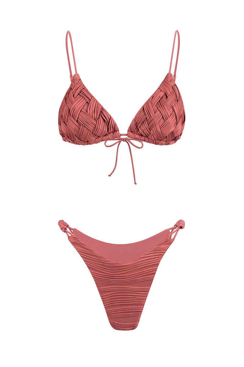 Midnight Adjustable Strap Mini Summer Bikini - Terracotta