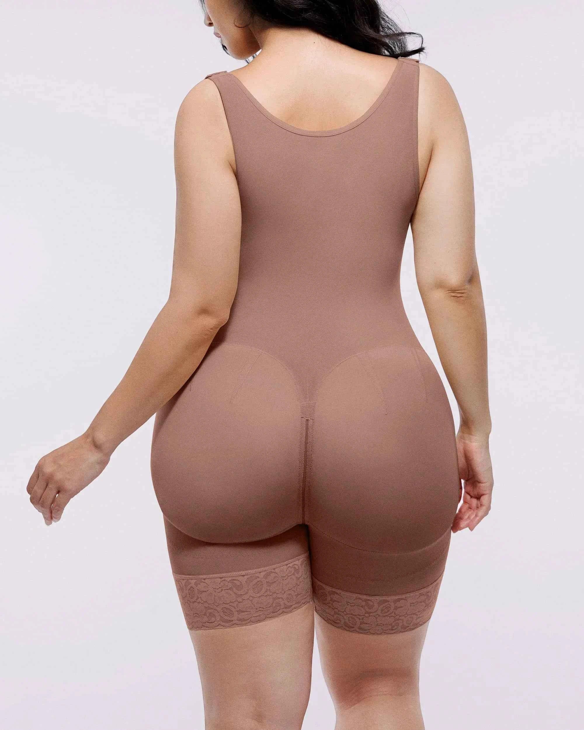 BOOT-YEAH™ Midi Bodysuit - Black Lace Compression