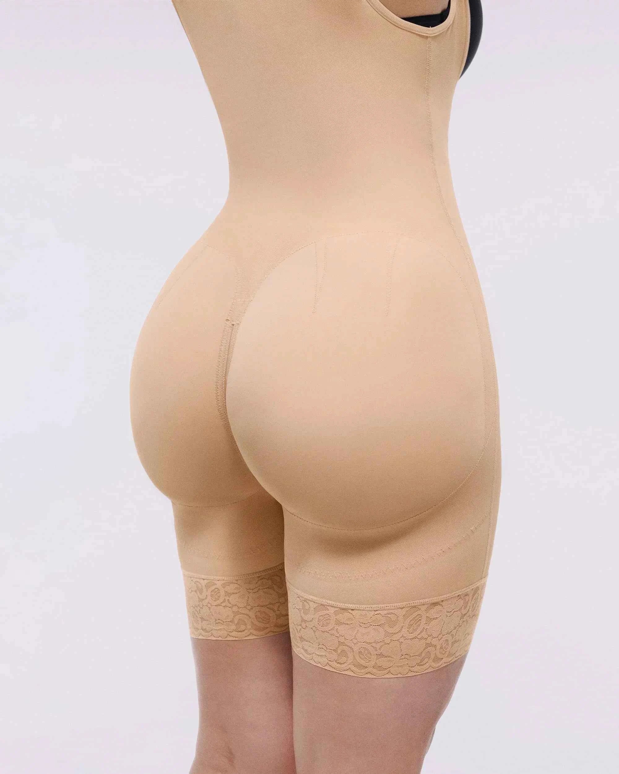 BOOT-YEAH™ Midi Bodysuit - Black Lace Compression