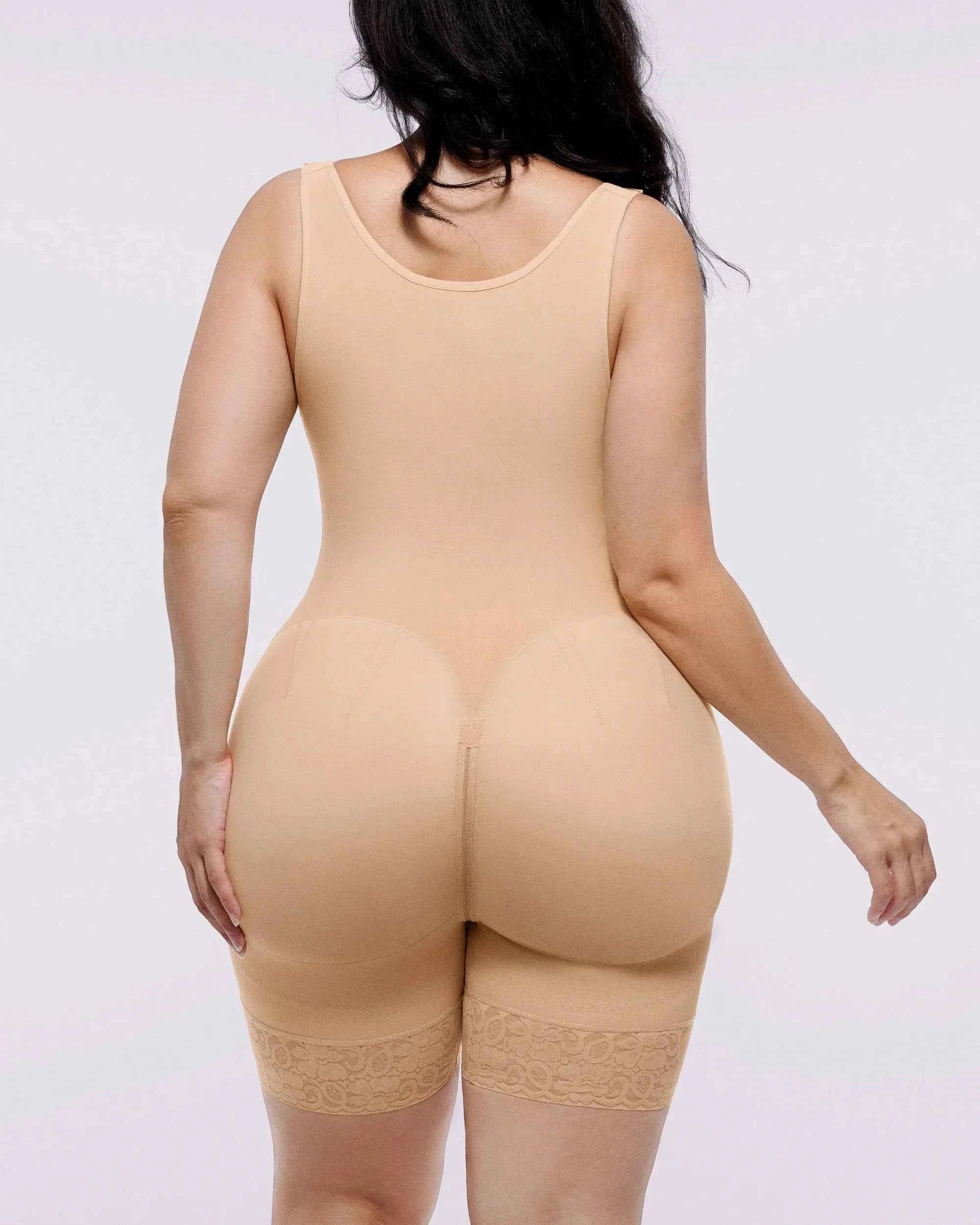 BOOT-YEAH™ Midi Bodysuit - Black Lace Compression