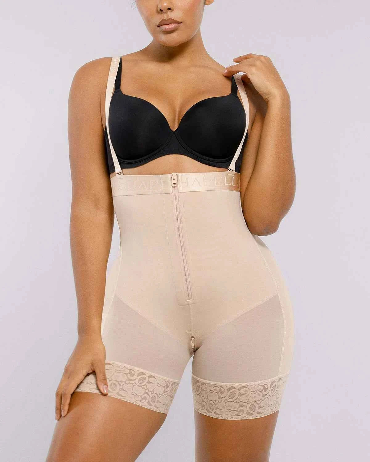 BOOT-YEAH™ Midi Shaping Shorts - Black Compression Lace