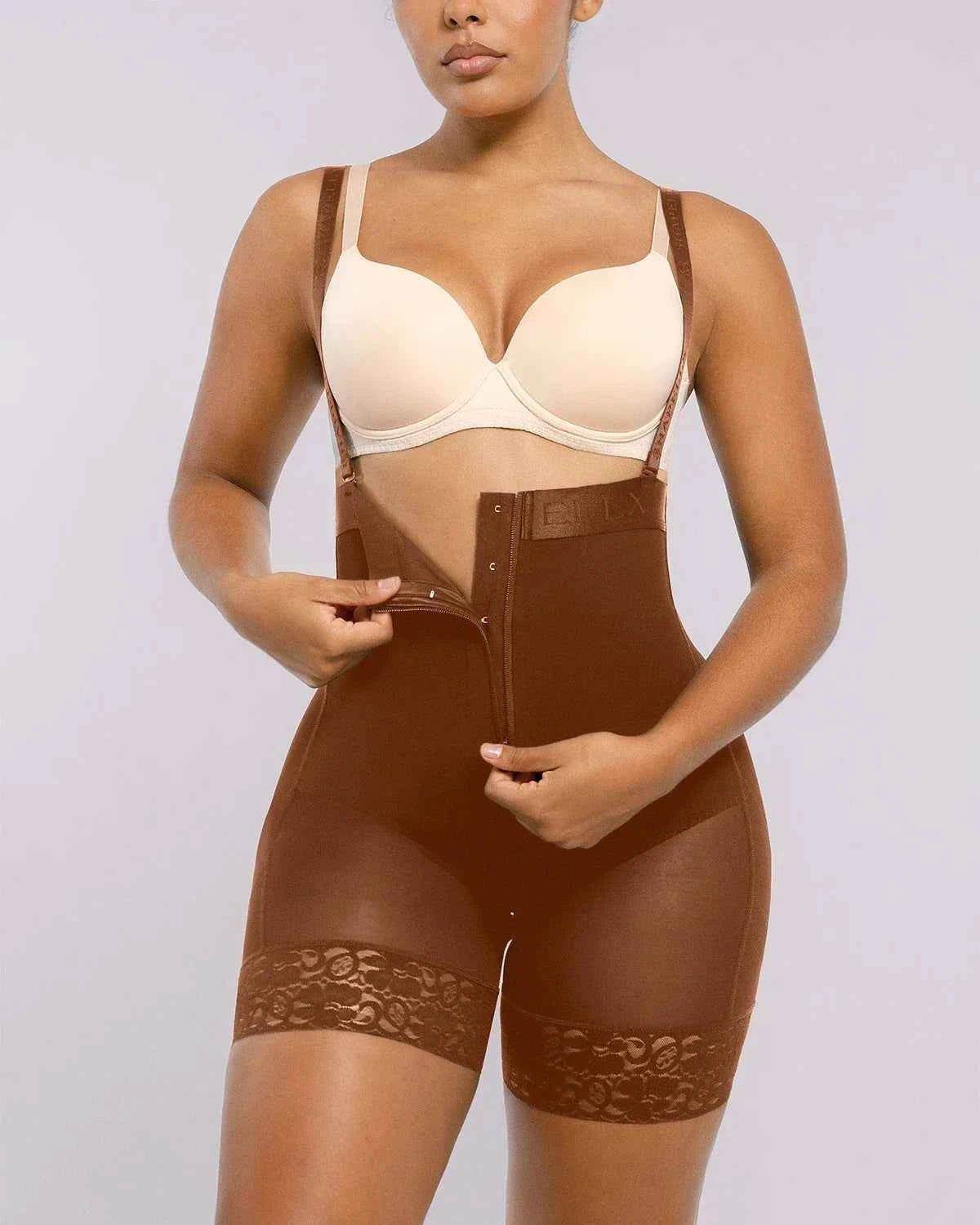 BOOT-YEAH™ Midi Shaping Shorts - Black Compression Lace