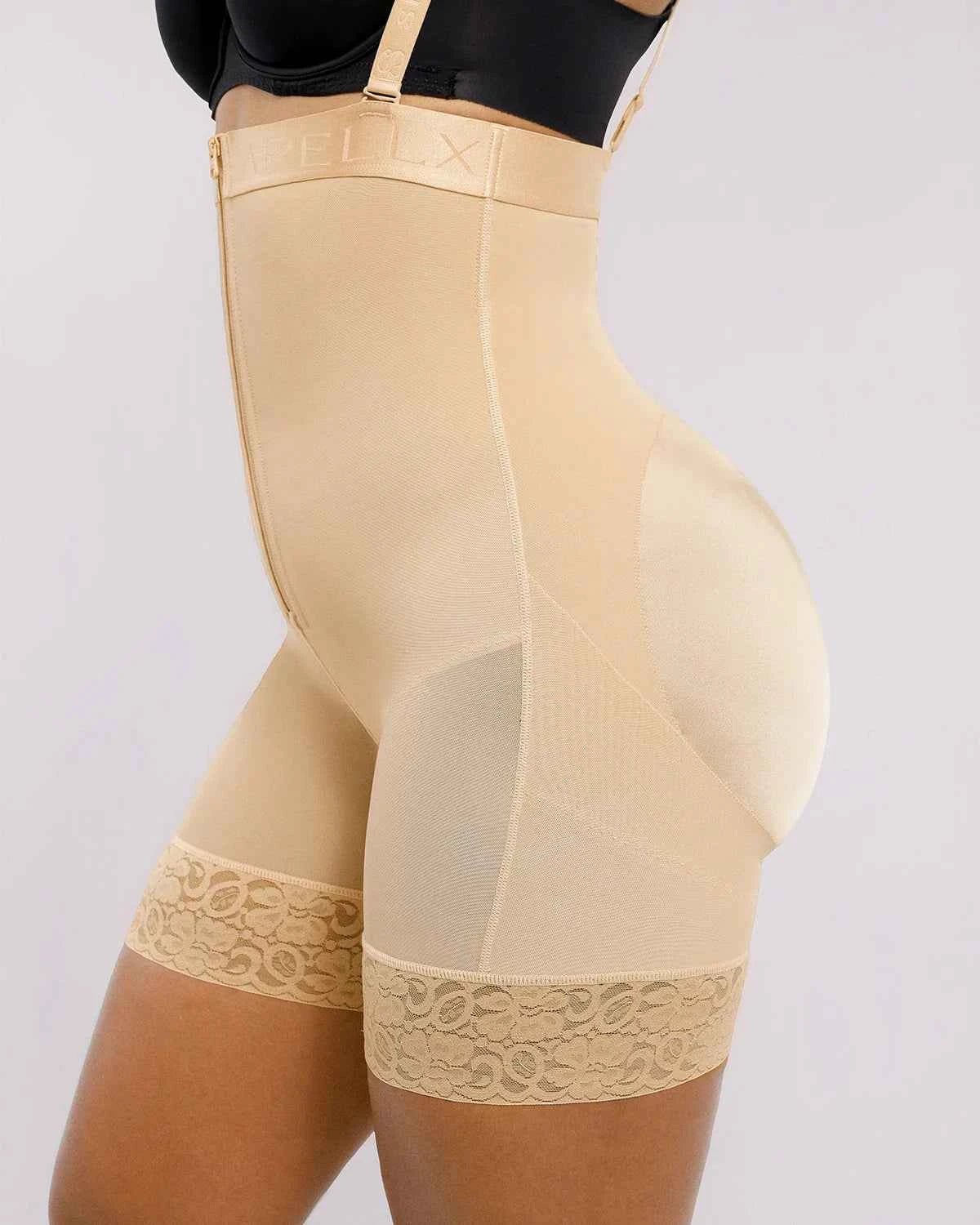 BOOT-YEAH™ Midi Shaping Shorts - Black Compression Lace