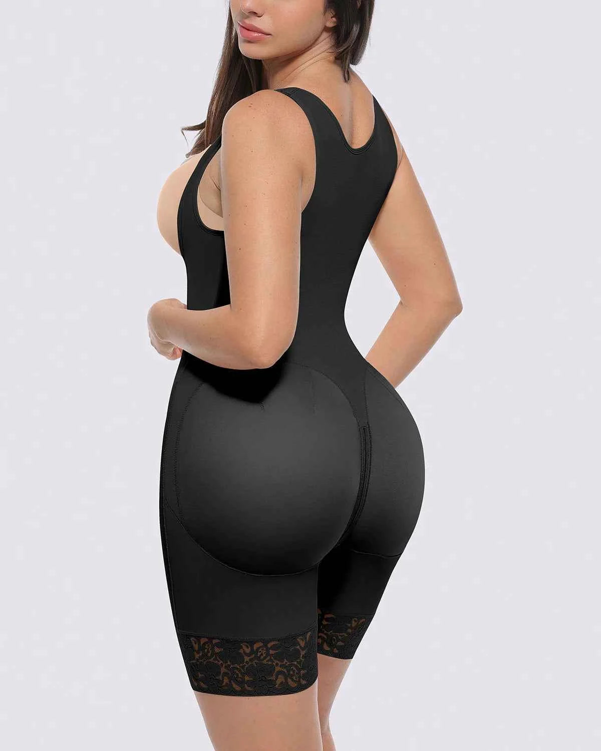 BOOT-YEAH™ Mini Bodysuit - Black Lace Tummy Control