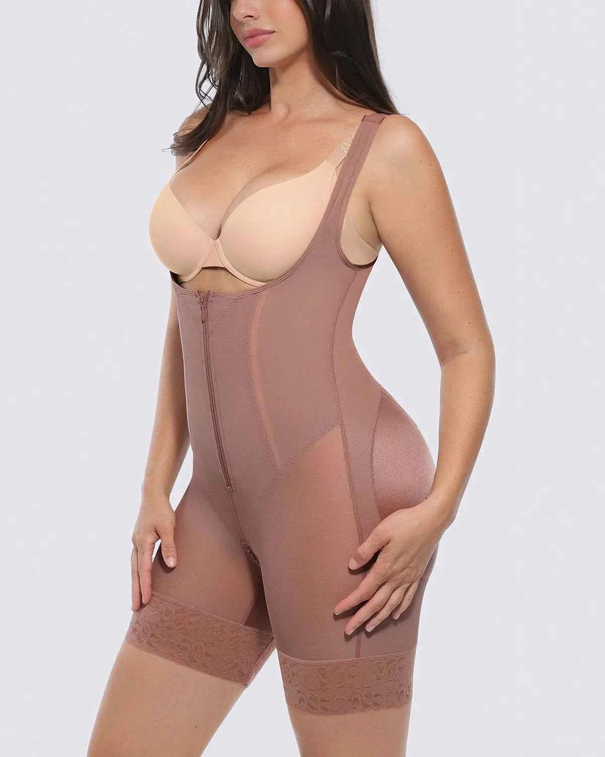 BOOT-YEAH™ Mini Bodysuit - Black Lace Tummy Control