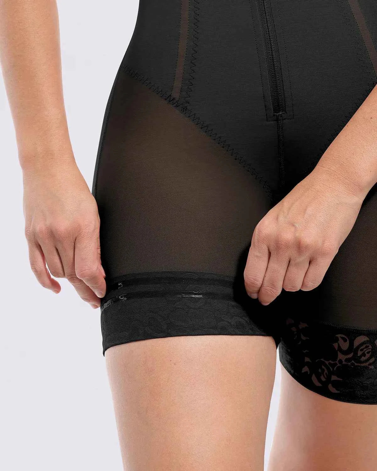 BOOT-YEAH™ Mini Bodysuit - Black Lace Tummy Control