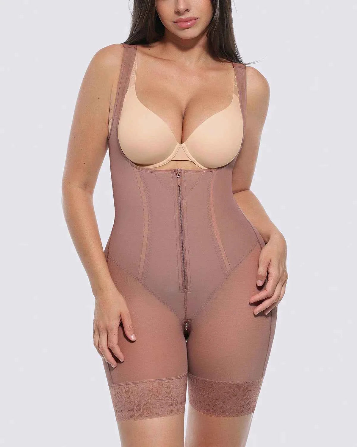 BOOT-YEAH™ Mini Bodysuit - Black Lace Tummy Control