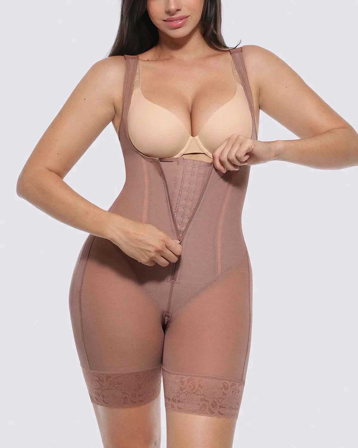 BOOT-YEAH™ Mini Bodysuit - Black Lace Tummy Control