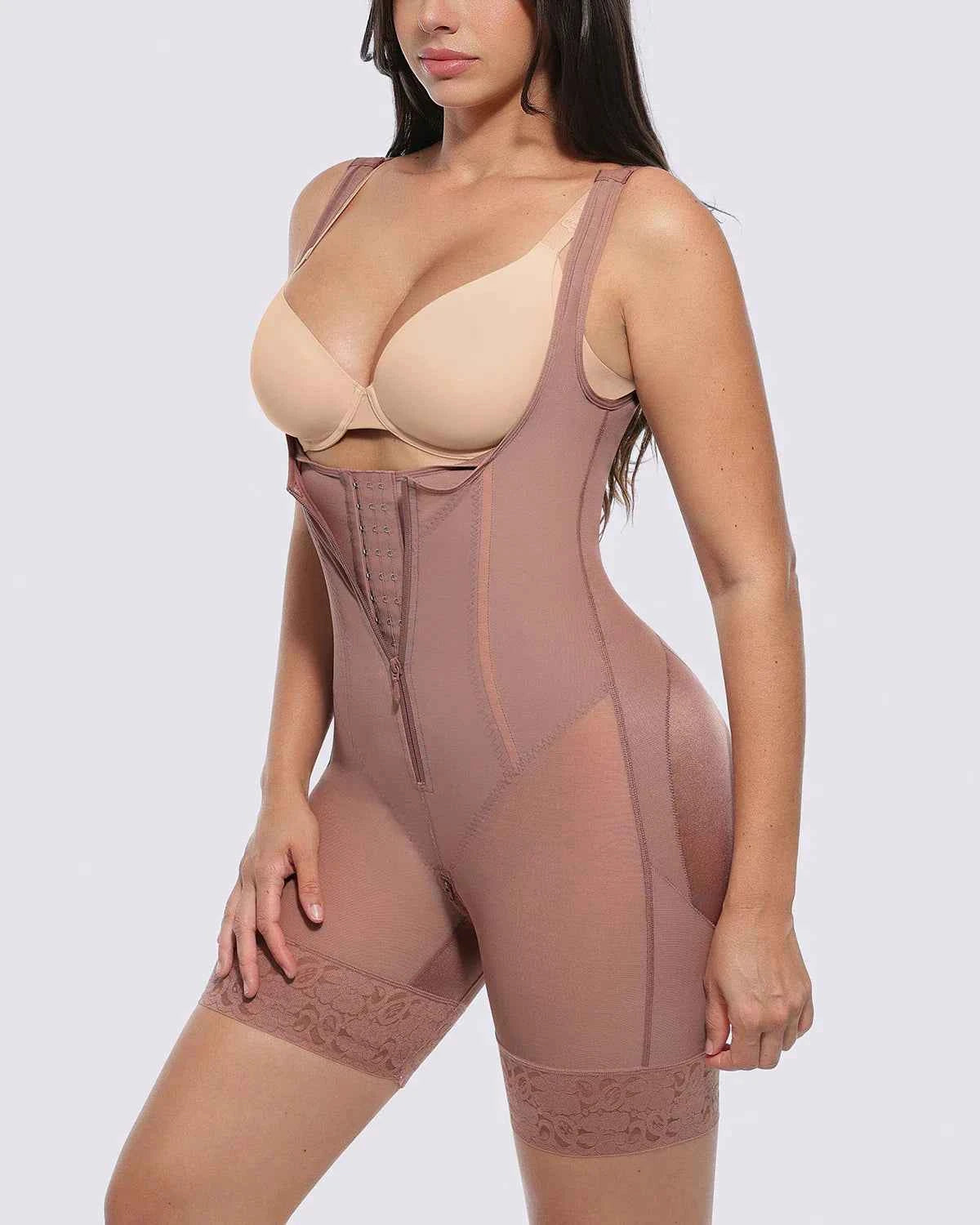 BOOT-YEAH™ Mini Bodysuit - Black Lace Tummy Control